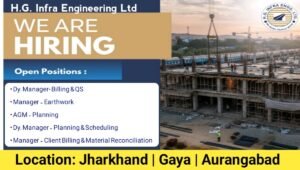 H.G Infra Engineering Job Opportunity
