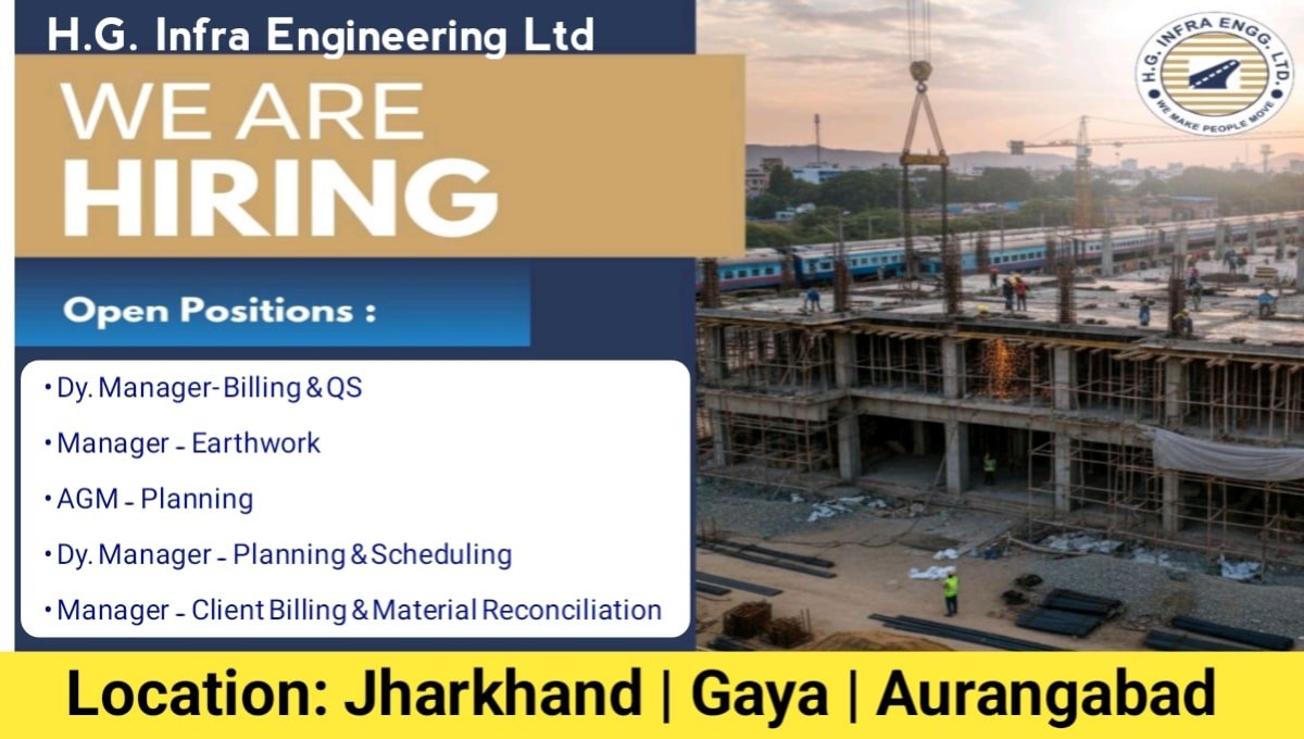 H.G Infra Engineering Job Opportunity