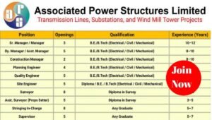 Associated Power Structures Ltd Vacancy 2025