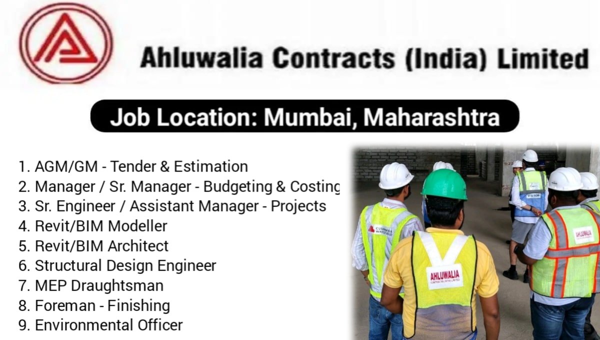Ahluwalia Contracts India Job Opportunity 2025