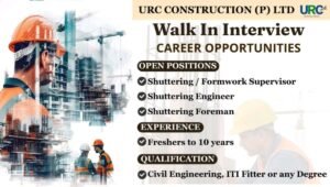 URC Construction Career Opportunity