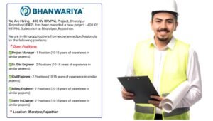 Bhanwariya Infra Projects Job Vacancy