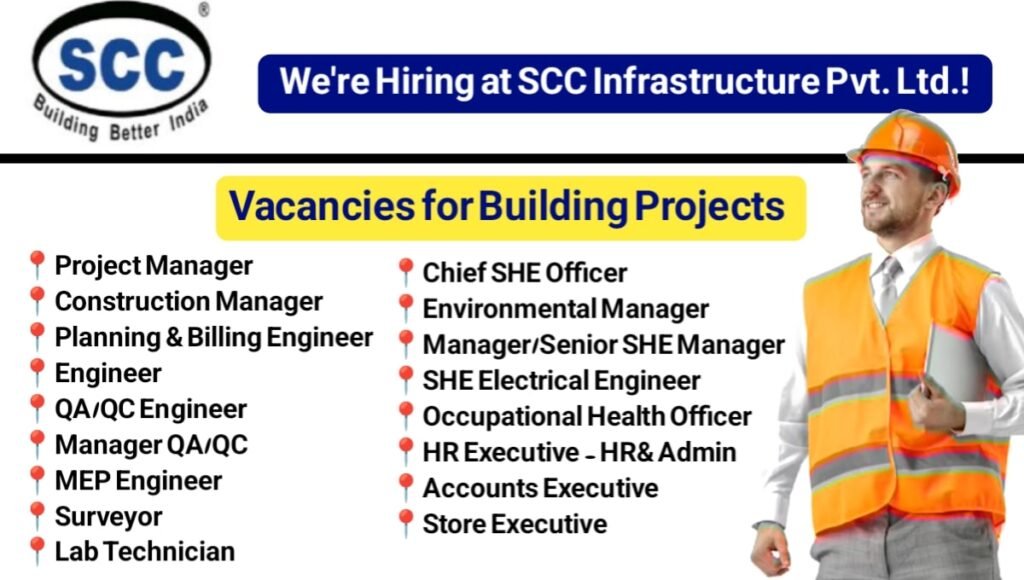 SCC Infrastructure Pvt Ltd Job Vacancies 2025