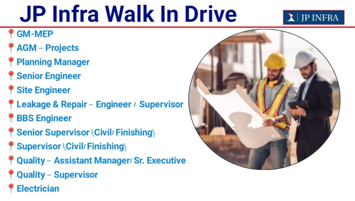 JP Infra Walk In Interview 2025