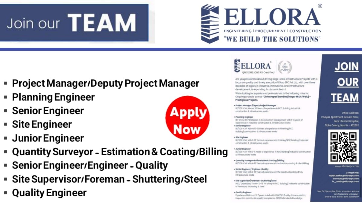 Ellora EPC Pvt Ltd Job Opening 2025