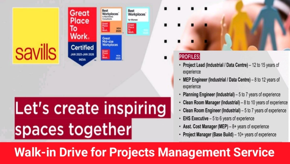 Savills India Walk In Interview at Chennai