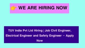 TUV India Pvt Ltd Hiring