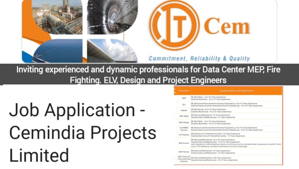 Job Application - Cemindia Projects Limited