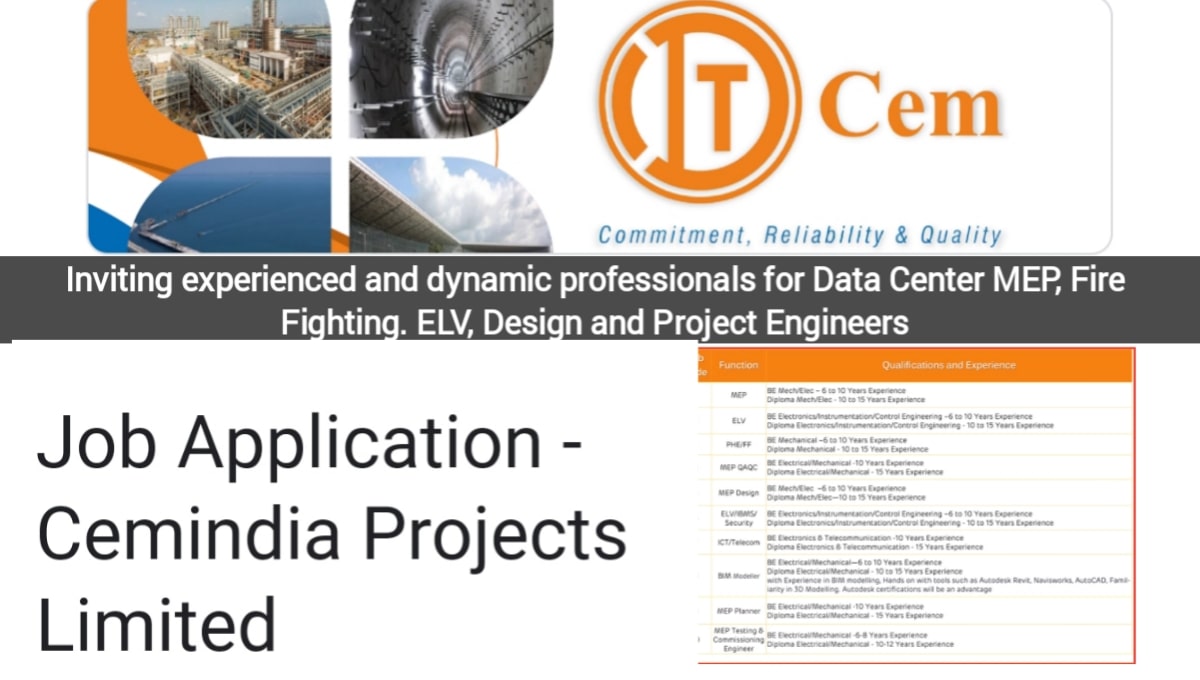Job Application - Cemindia Projects Limited