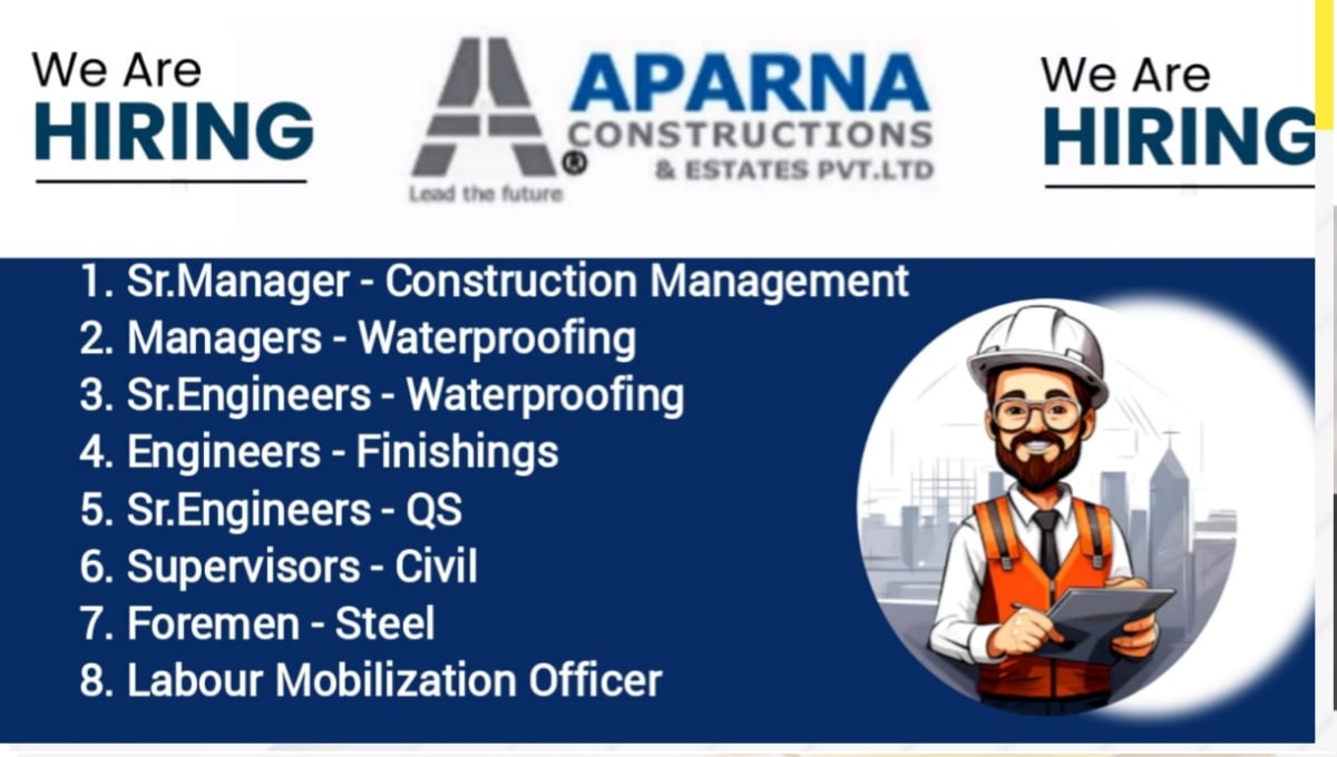 Aparna Constructions Job Opening