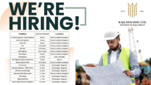 Raja Housing Ltd Hiring 2025