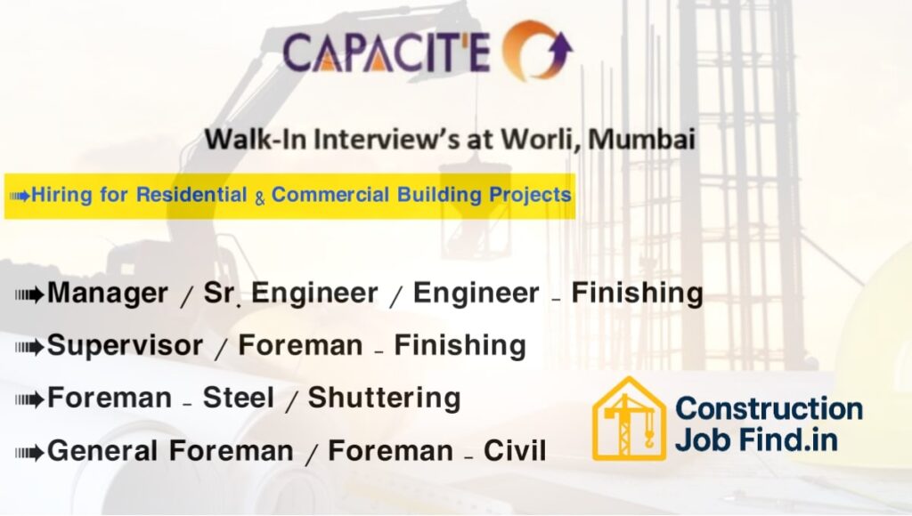 Capacit’e Infraprojects Recruitment 2025