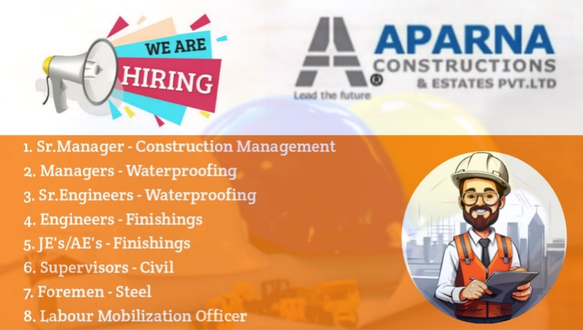 Latest Aparna Constructions & Estate Jobs 2026