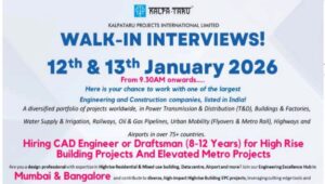 Kalpataru Projects International Ltd Walk-In Drive 2026
