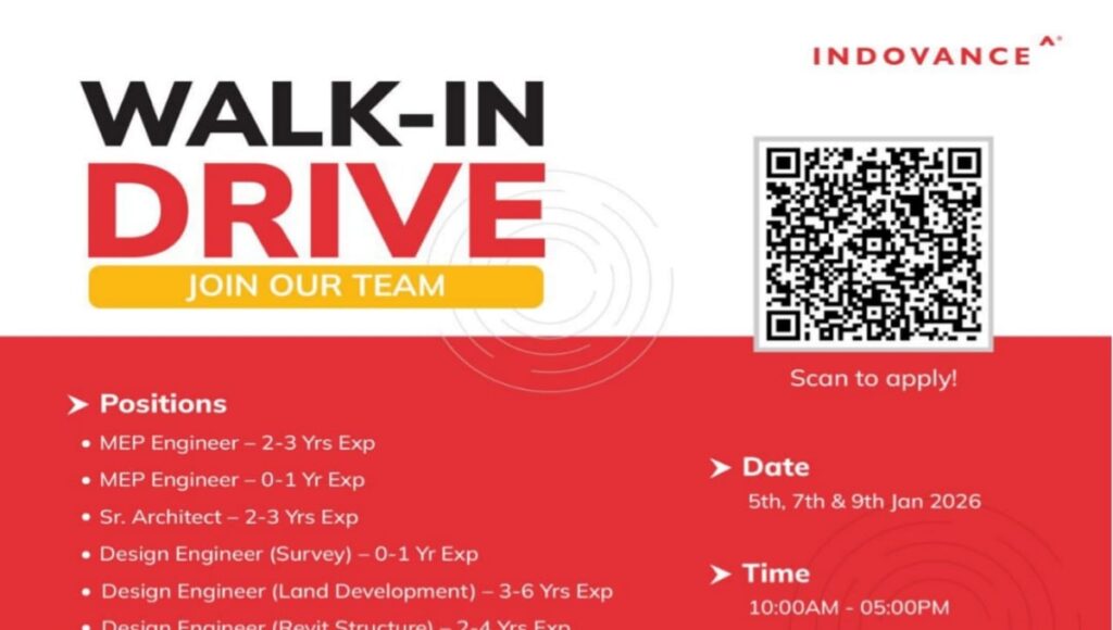 Indovance Walk-In Drive 2026
