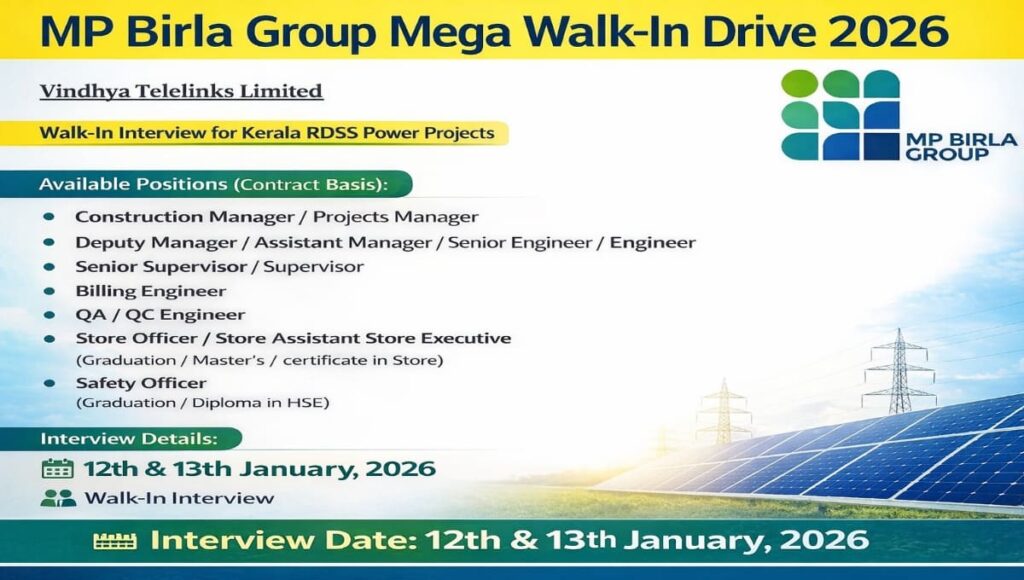 Vindhya Telelinks Ltd Walk-In Drive 2026