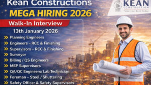 Kean Constructions Walk-in Interview 2026