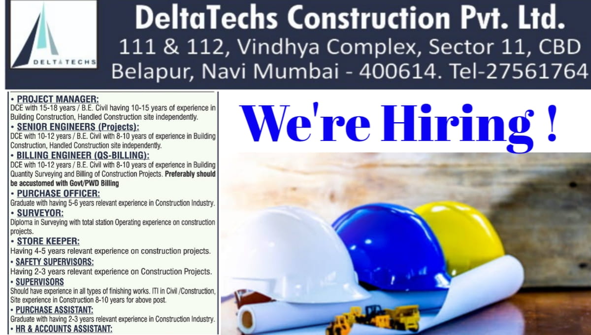 DeltaTechs Construction Pvt Ltd Hiring 2026