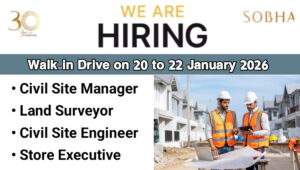Sobha Ltd Recruitment Drive 2026