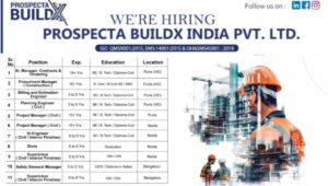 Prospecta Buildx India Job Vacancy 2026
