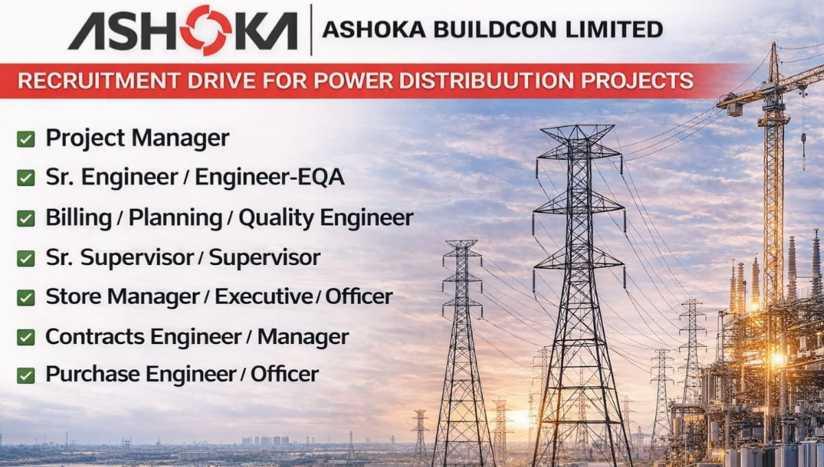 Ashoka Buildcon Limited Recruitment Drive 2026