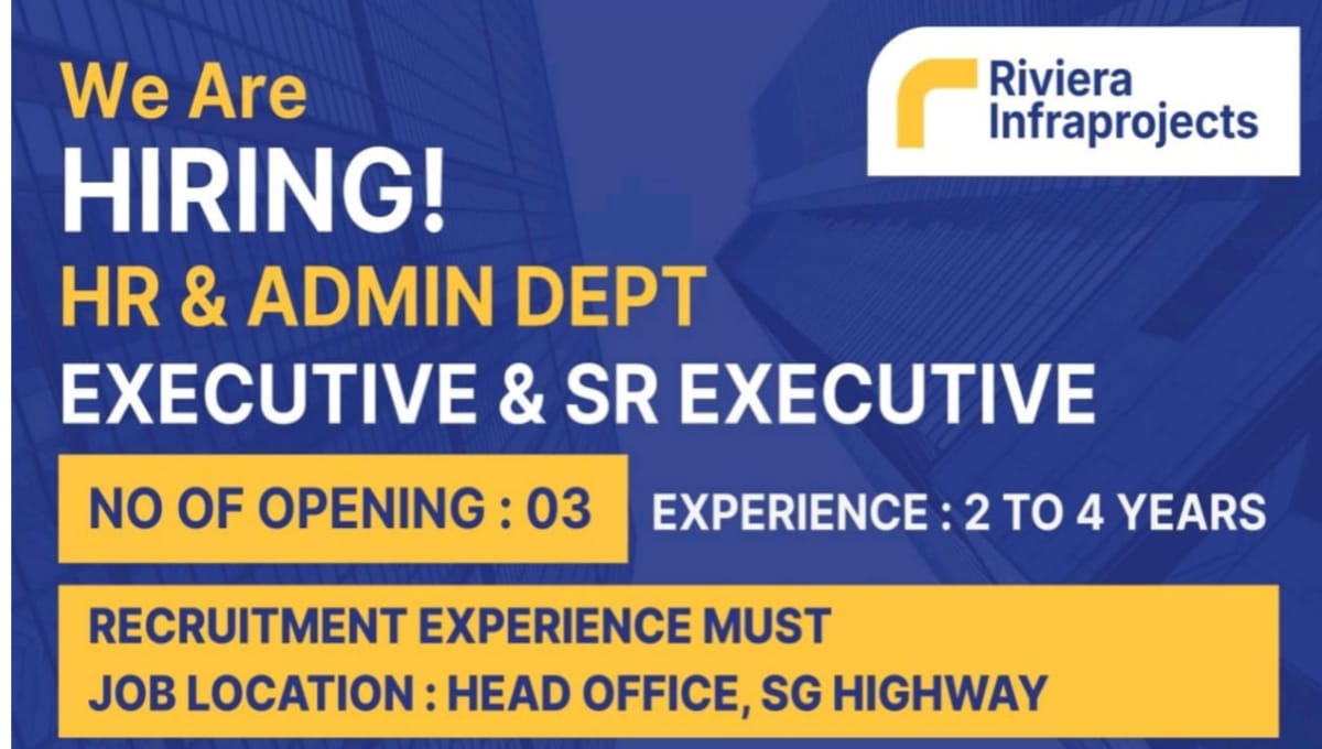 We Are Hiring at Riviera Infraprojects
