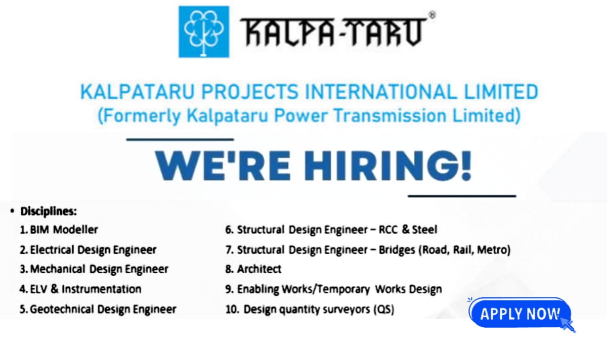 Kalpataru Projects Job Opening 2026