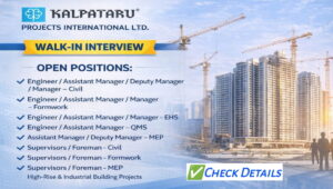 Kalpataru Projects Walk-In Interview 2026
