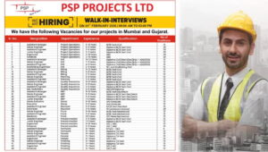 PSP Projects Walk-in Interview 2026
