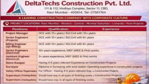 DeltaTechs Construction Pvt Ltd Hiring 2026