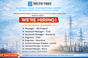 Kalpataru Projects International Ltd Vacancy 2026