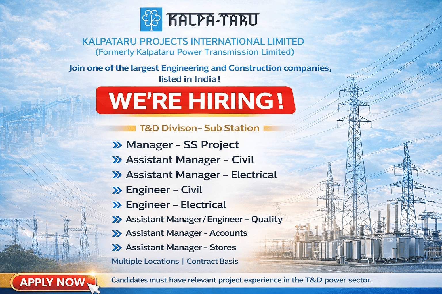 Kalpataru Projects International Ltd Vacancy 2026