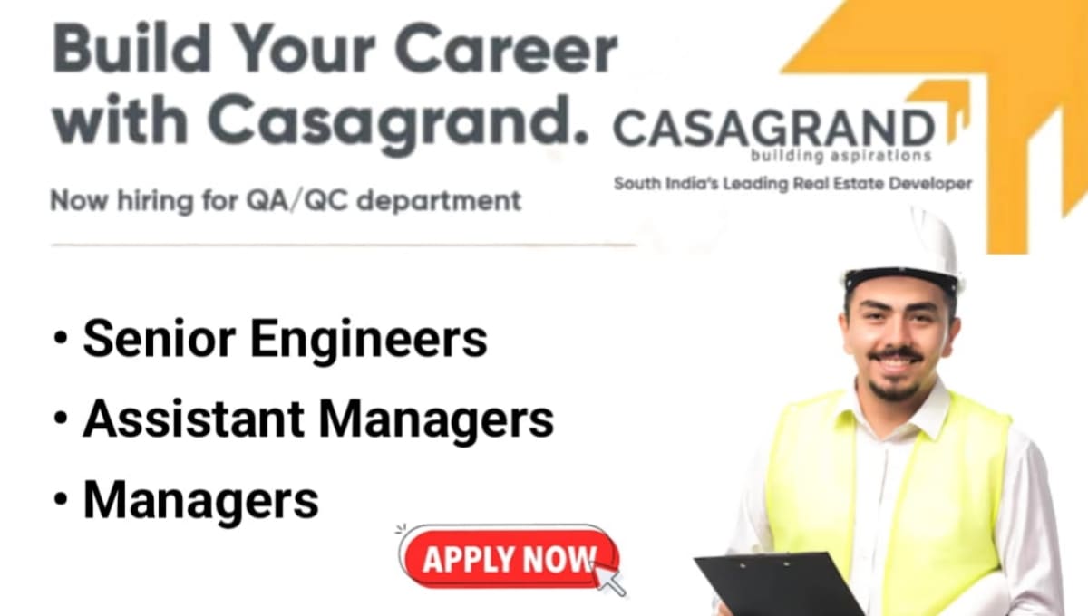 Casagrand Walk-In Interview 2026