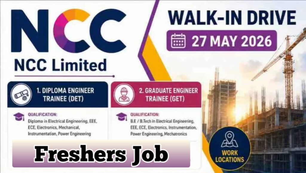 NCC Limited DET & GET Hiring 2026