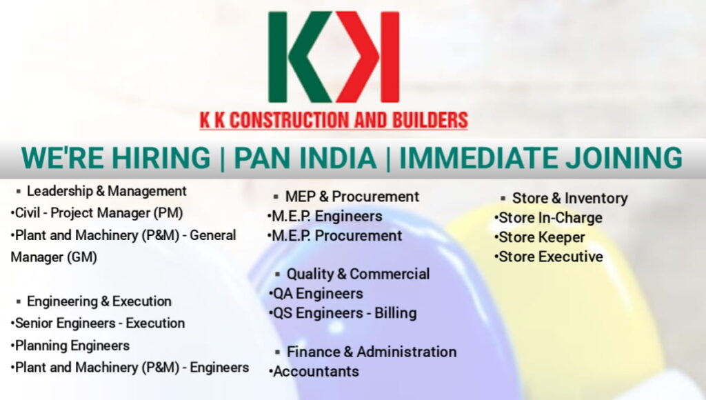 KK Construction and Builders Recruitment