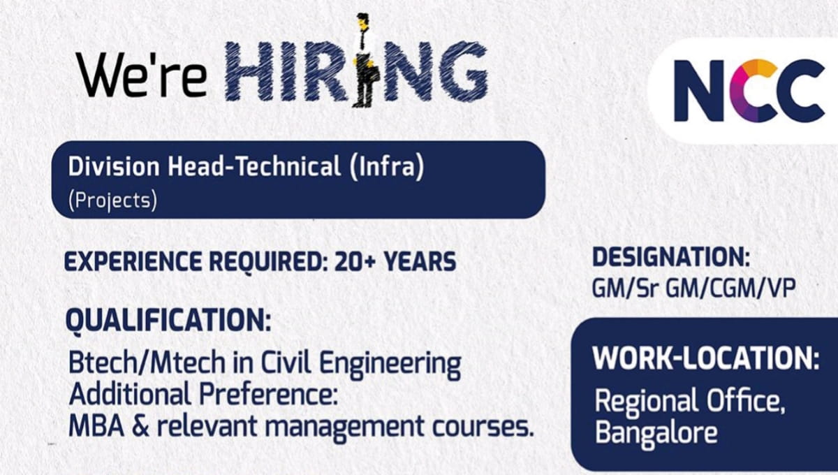 Career Opportunity with NCC Limited