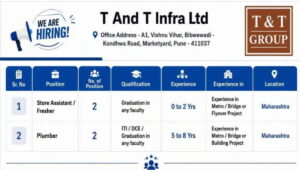 T&T Infra Ltd Hiring 2026