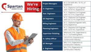 Spartan Builders Pvt Ltd Hiring