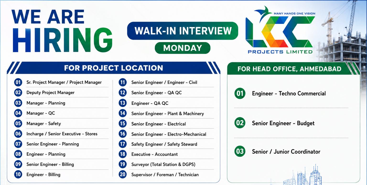 LCC Projects Limited Walk-In Interview 2026
